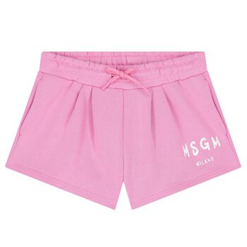 Girls Pink Logo Shorts