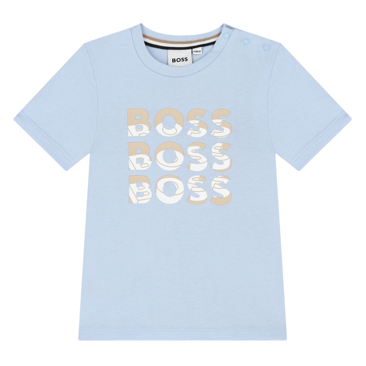 Younger Boys Blue Logo T-Shirt, 3, hi-res