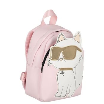Girls Pink Choupette Logo Backpack