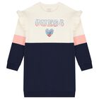 فستان سويت شيرت عاجي اللون للبنات, 1, hi-res