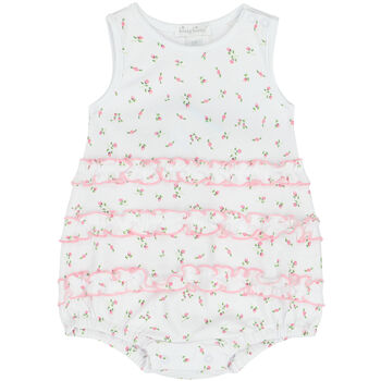 Baby Girls White Garden Rose Romper