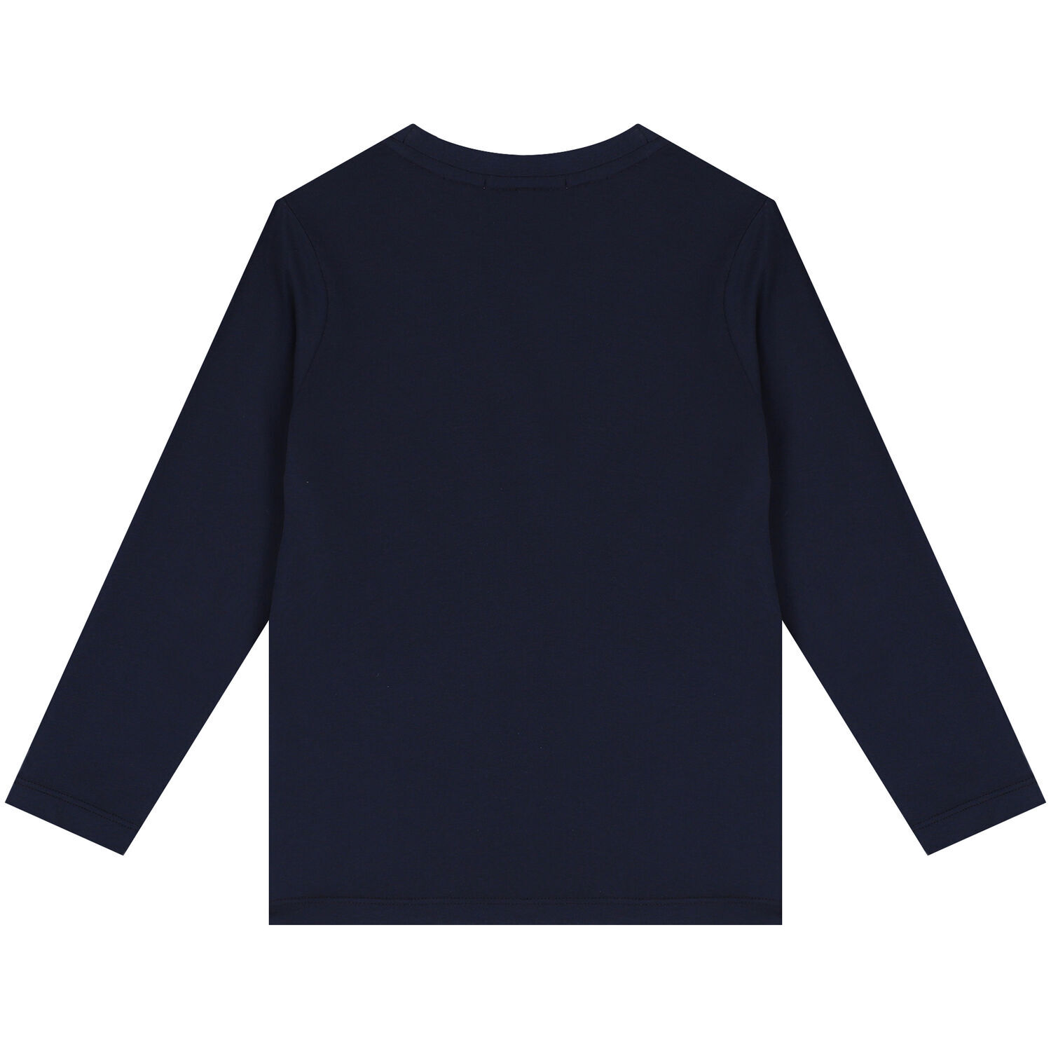 Boys Navy Blue Logo Long Sleeve Top, 1, hi-res image number null