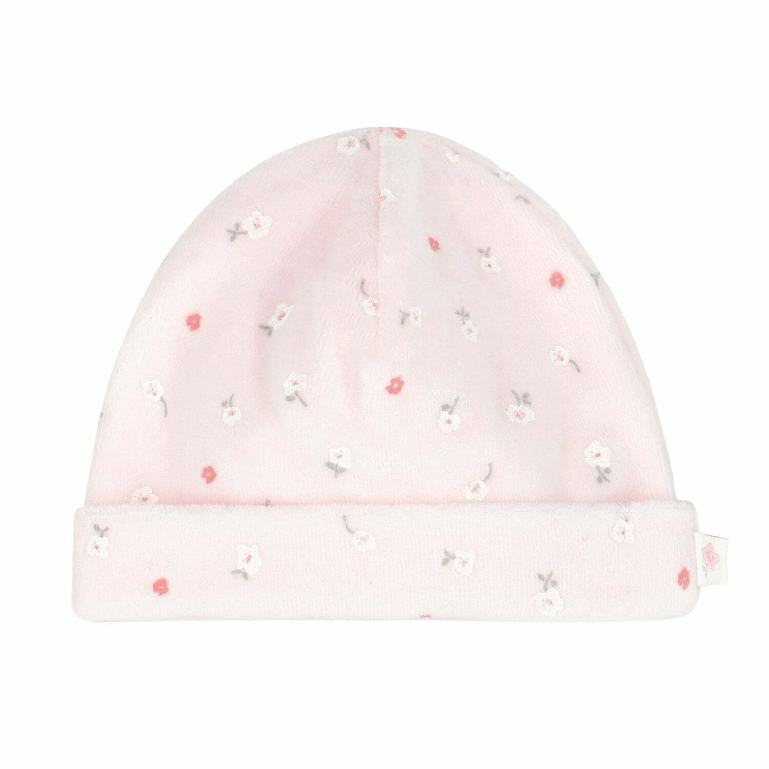 Baby Girls Pink Printed Velour Hat, 2, hi-res image number null