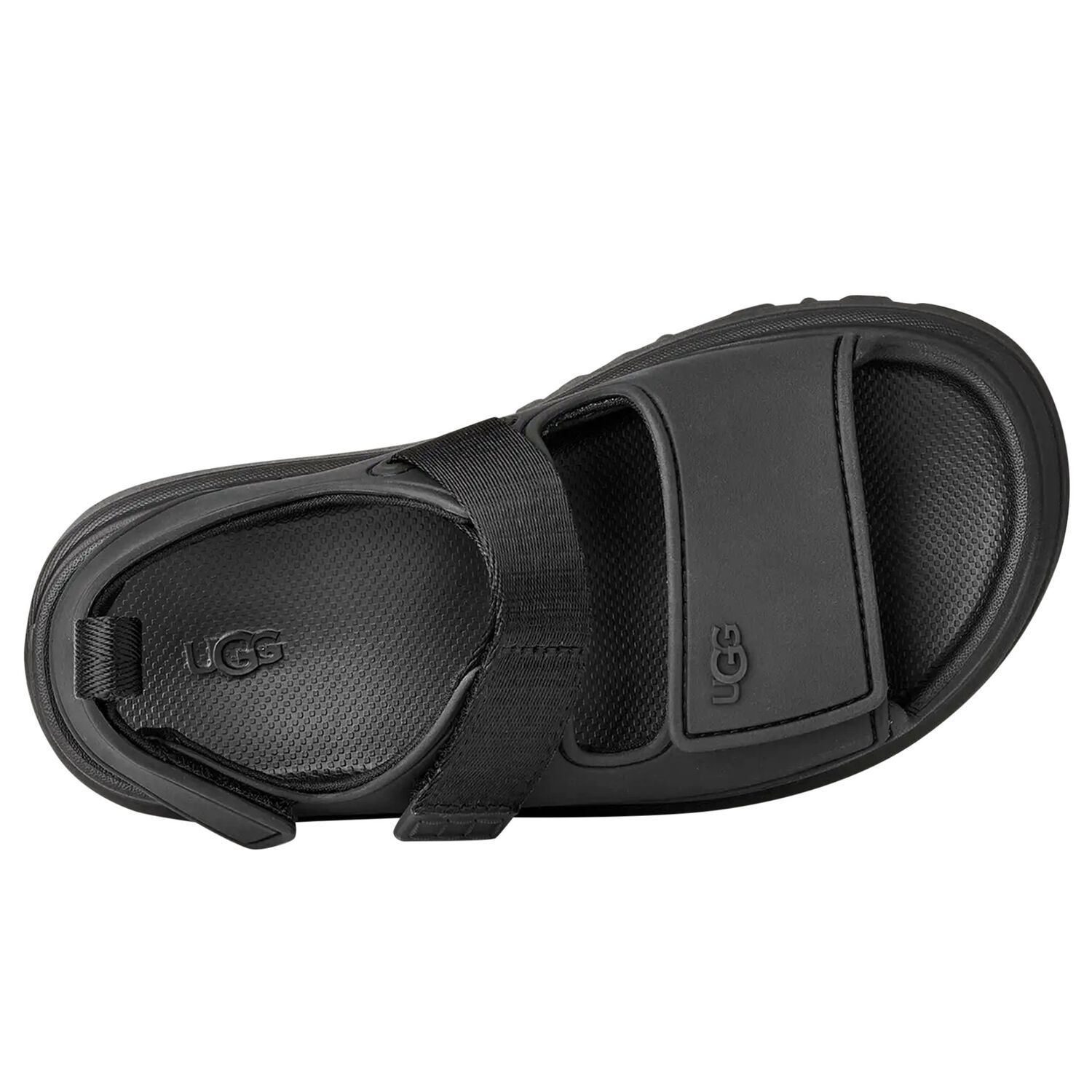 صندل بالشعار باللون الاسود , 1, hi-res