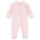 Baby Girls Pink Logo Babygrow, 1, hi-res