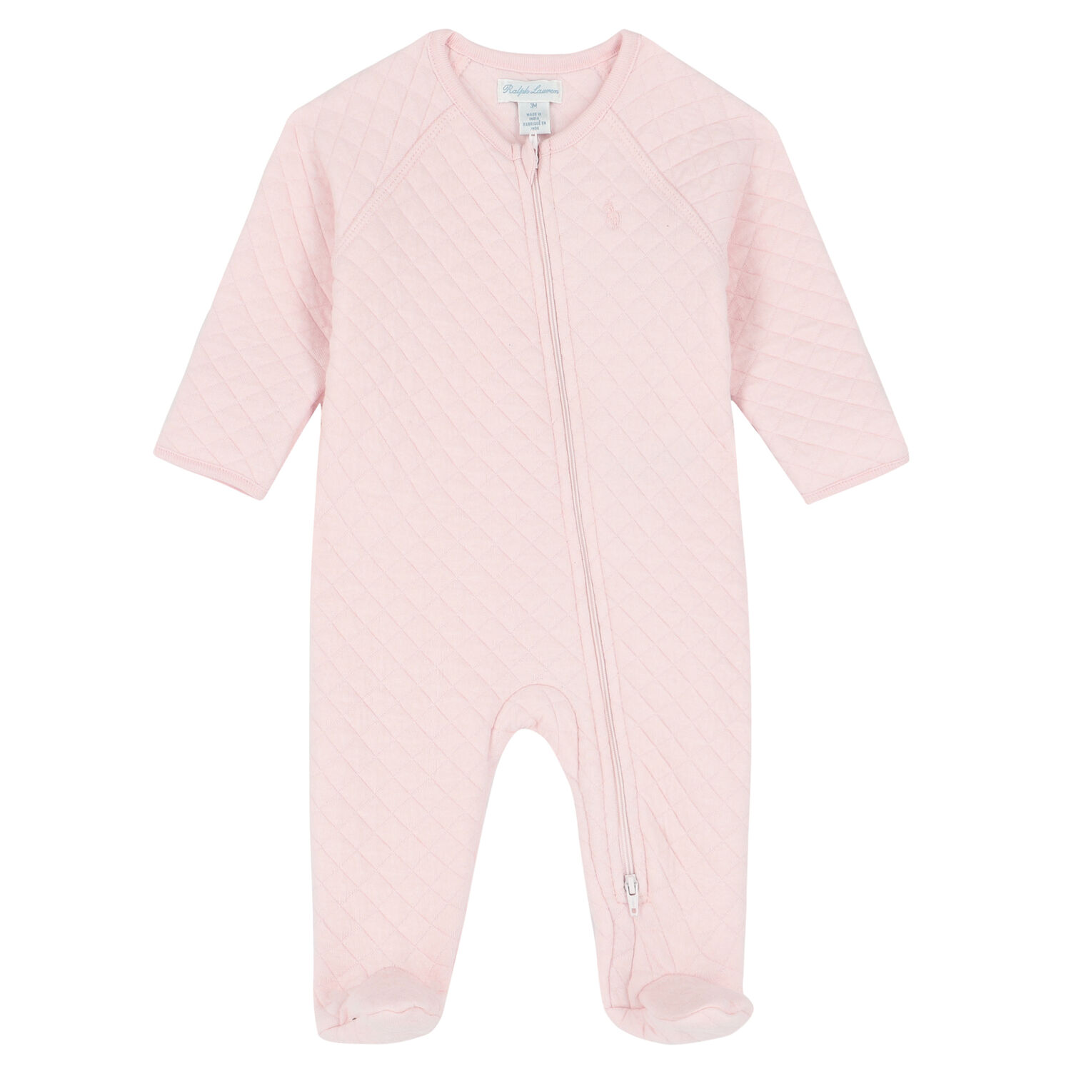Baby Girls Pink Logo Babygrow, 1, hi-res image number null