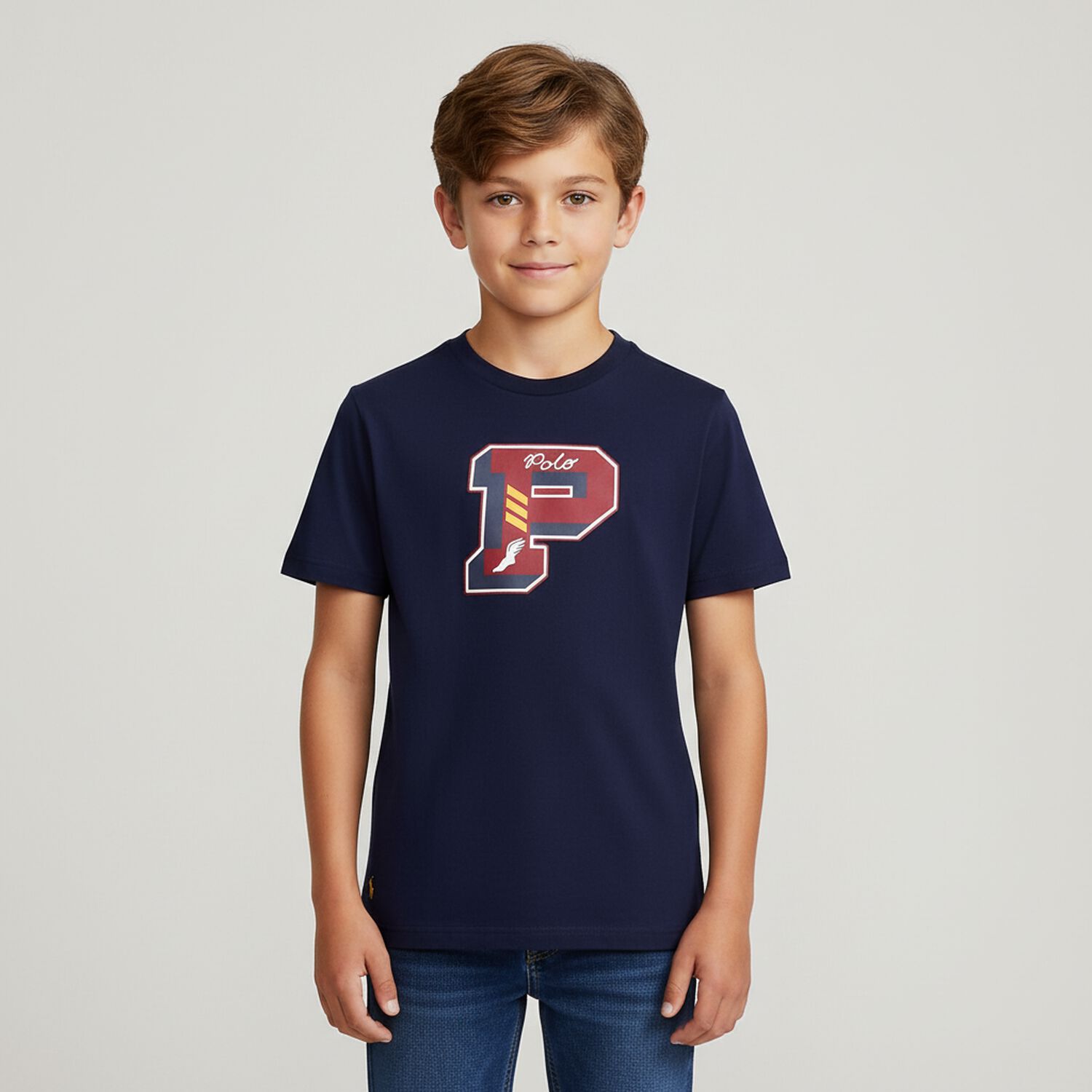 Boys Navy Logo T-Shirt, 1, hi-res image number null
