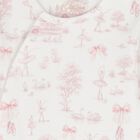 Baby Girls White & Pink Swan Babygrow, 1, hi-res