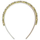 Girls White & Gold Diamante Headband, 1, hi-res