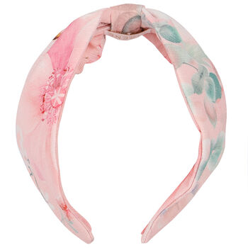 Girls Pink Floral Hairband