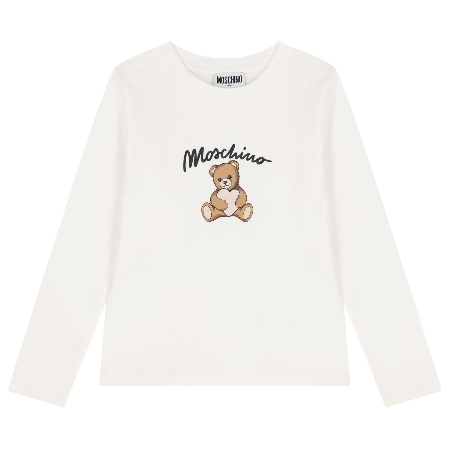 توب بنات باكمام طويله بطبعه تيدى بير باللون الابيض , 1, hi-res image number null