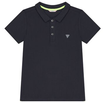 Guess Boys Navy Blue Logo Polo Shirt, 1 Boys Navy Blue Logo Polo Shirt