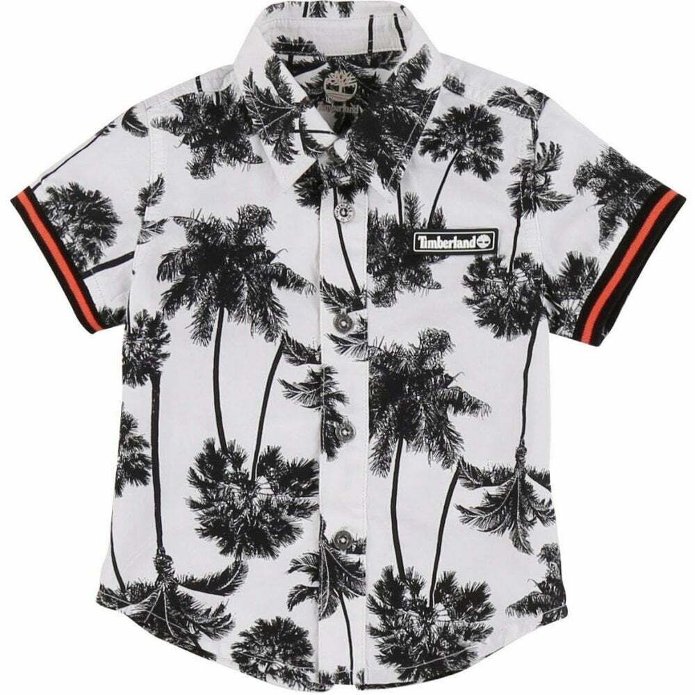 TIMBERLAND Younger Boys White Black Shirt Junior Couture UAE