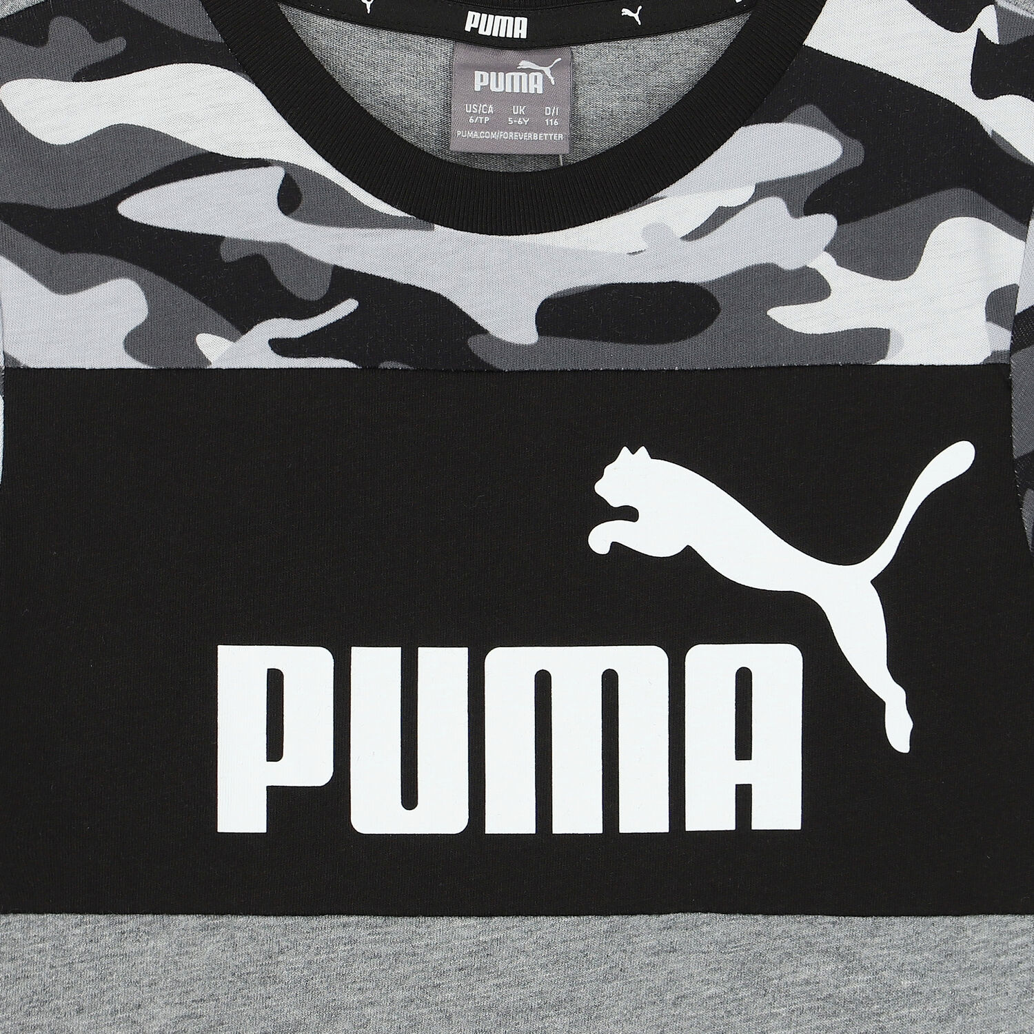 تيشيرت بالشعار باللون الأسود والرمادي للأولاد, 1, hi-res