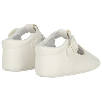 Ivory Leather Pre Walker Shoes