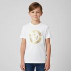 Boys White Logo T-Shirt, 1, hi-res