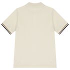Boys Mini-Me Ivory Logo Polo Shirt, 1, hi-res