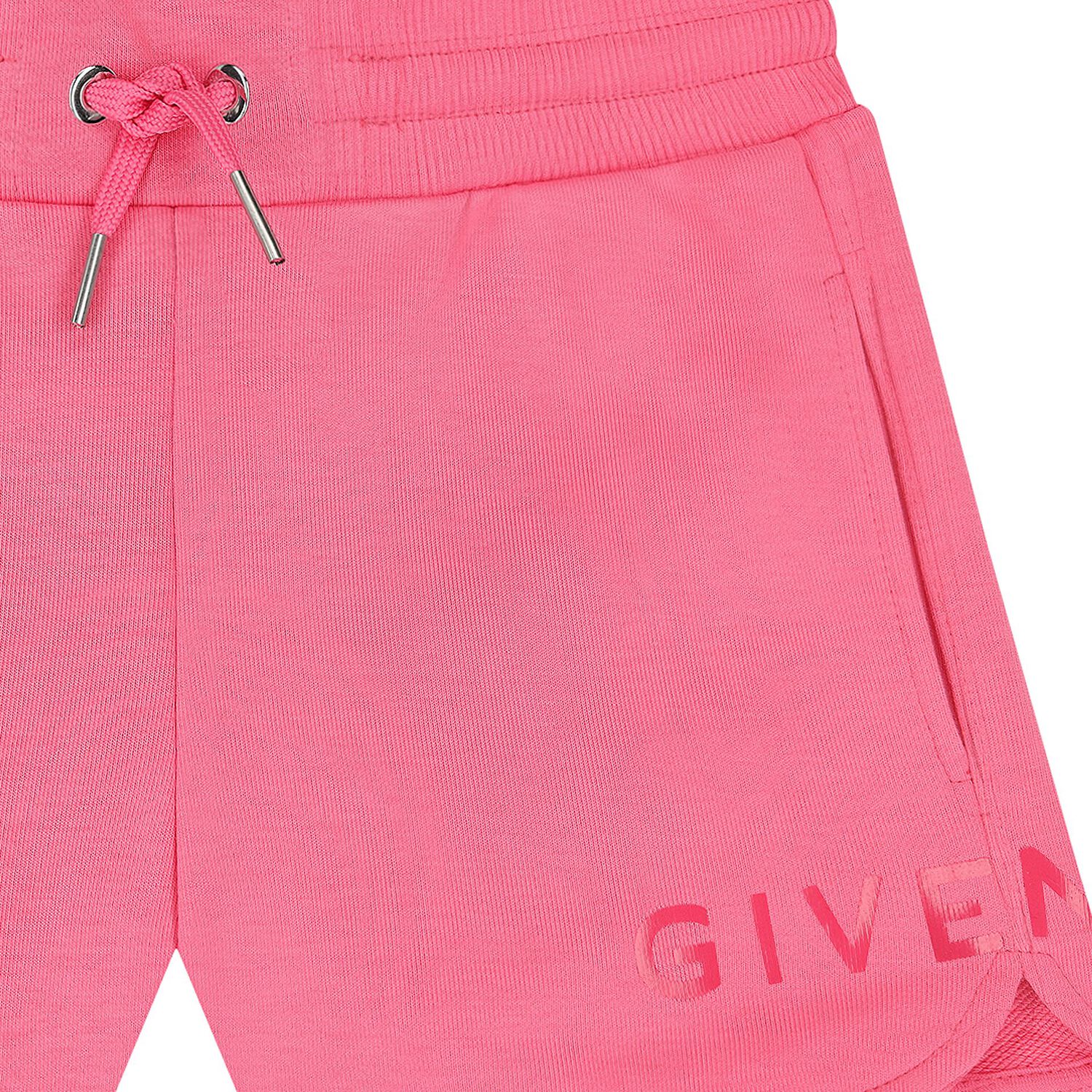 شورت بالشعار باللون الوردي للبنات, 1, hi-res