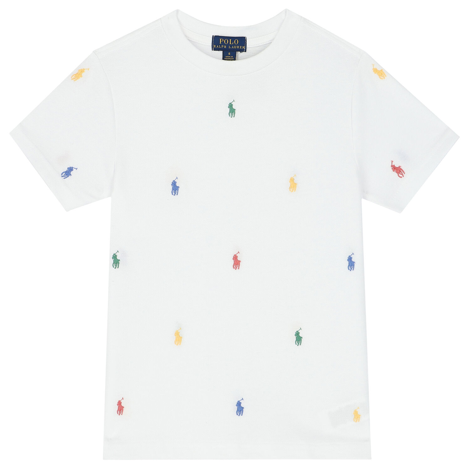 Boys White Piqu&Atilde;&copy; Logo T-Shirt, 1, hi-res