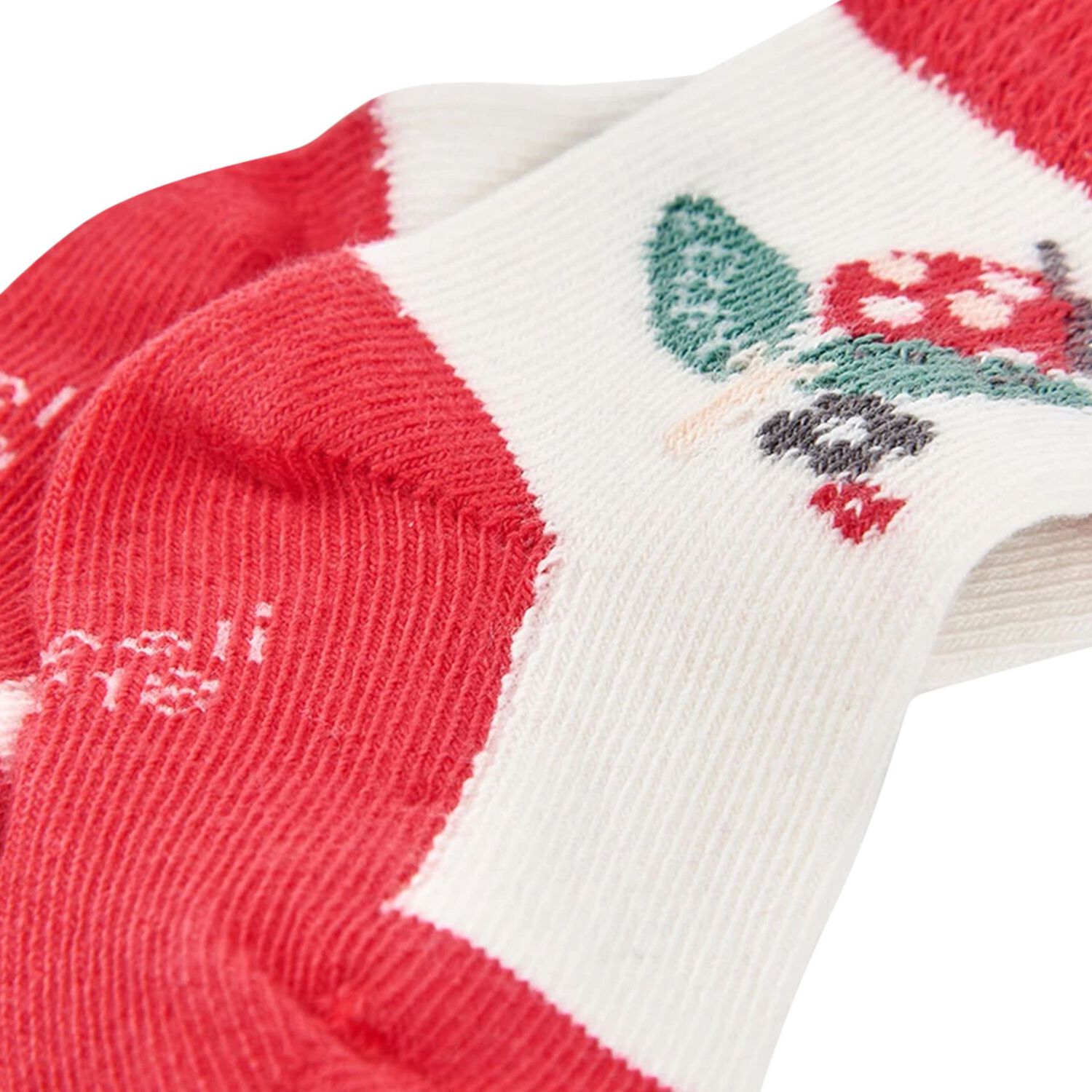 جوارب بنات باللون الأحمر , الأبيض و الوردي ( قطعتين ), 1, hi-res