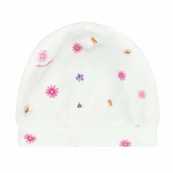 Baby Girls White Floral Hat