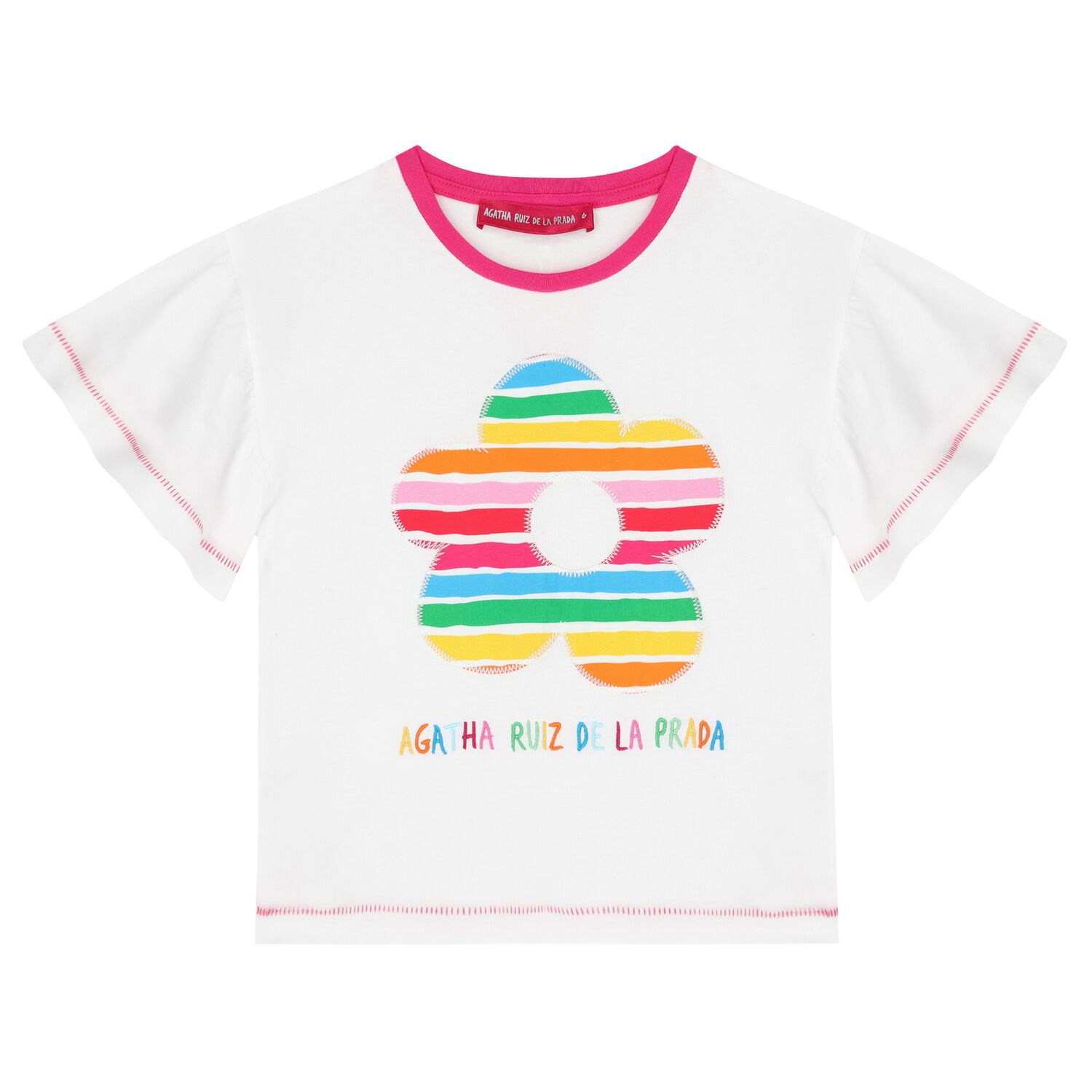 الفتيات تي شيرت زهرة بيضاء, 1, hi-res image number null