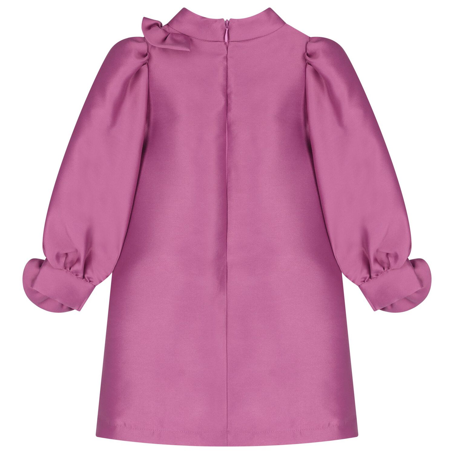 Girls Pink Flowers Satin Dress, 1, hi-res image number null