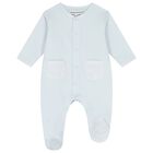 Baby Boys Blue Logo Babygrow Set, 4, hi-res