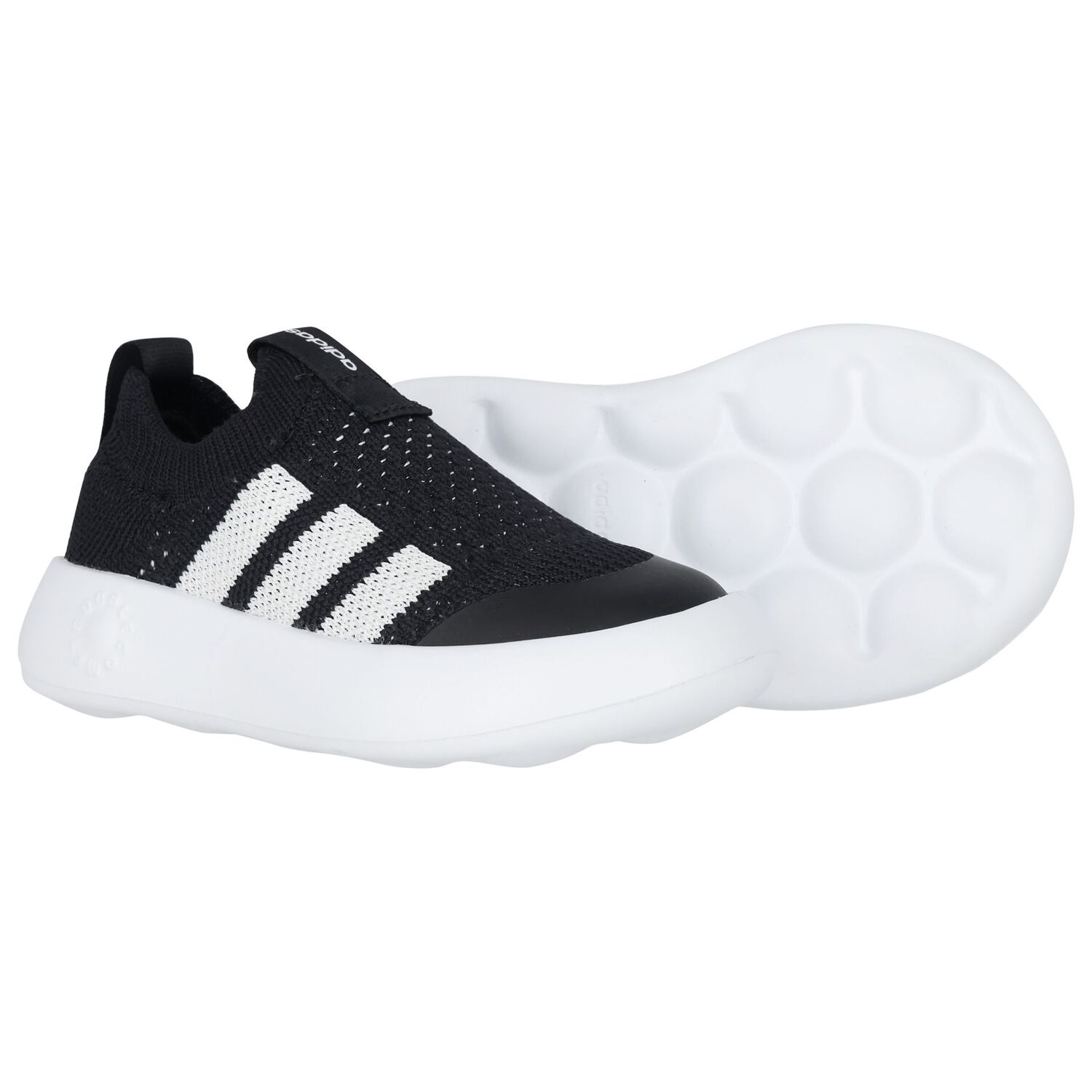Boys Black Bubblecomfy Slip-On Trainers, 1, hi-res