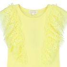 Girls Yellow Ruffled Top, 2, hi-res