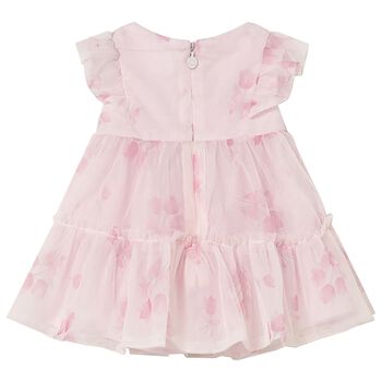 Baby Girls Pink Floral Tulle Dress