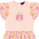 فستان بنات  بطبعة حقيبة باللون الوردي, 1, hi-res