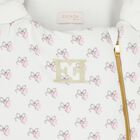 مدس للبنات بالشعار بفيونكه باللون الابيض , 1, hi-res