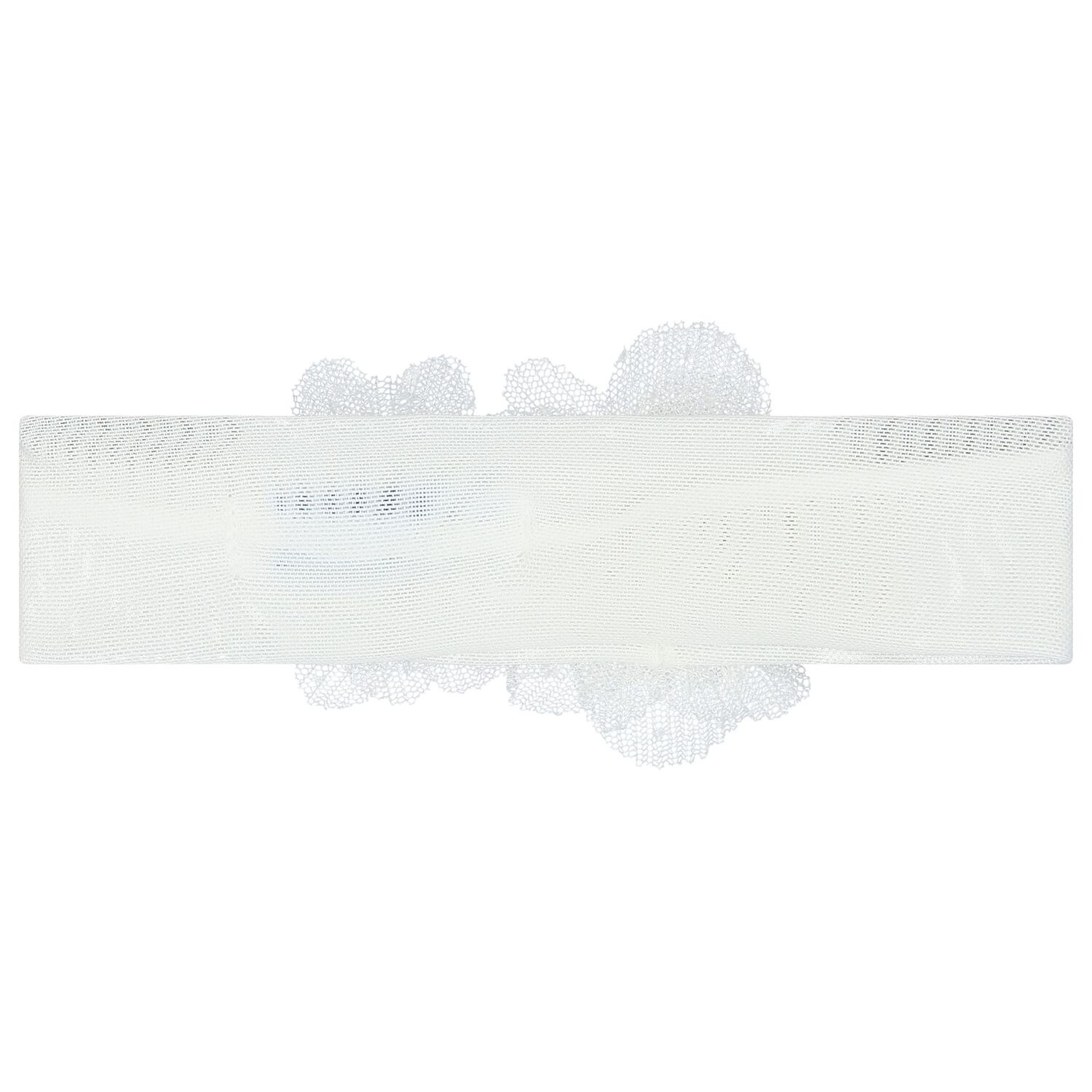 طوق شعر بنات بطبعة الزهور باللون الأبيض, 1, hi-res image number null