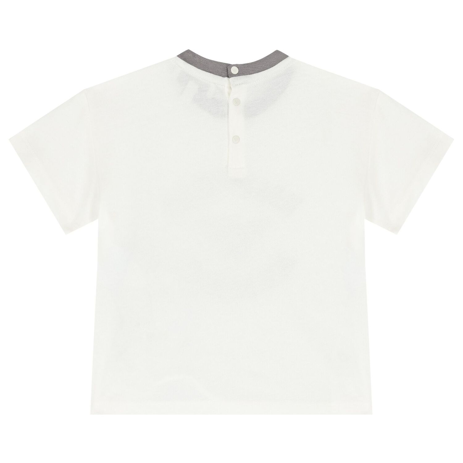 تيشيرت أولاد بالشعار باللون العاجي, 1, hi-res image number null