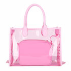 Girls Pink Logo Transparent Tote Bag, 1, hi-res