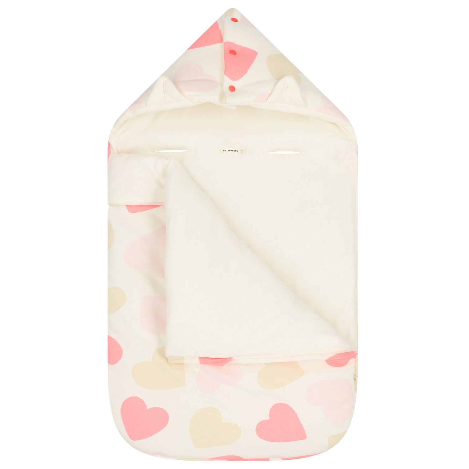  مدس بطبعة قلوب باللون العاجي والبيج للفتيات الصغيرات, 1, hi-res