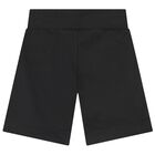 Boys Black Logo Shorts, 1, hi-res