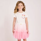 Girls White & Pink Ombre Tutu Skirt, 1, hi-res