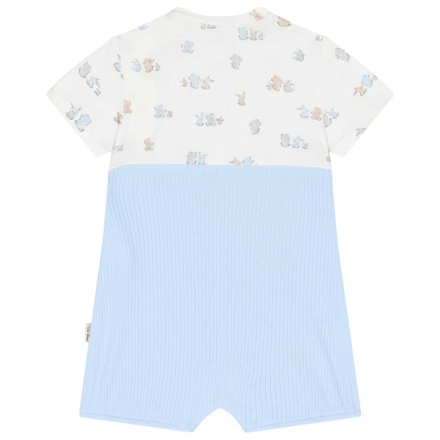 Blue & White Baby Boys Bunny Romper, 2, hi-res image number null