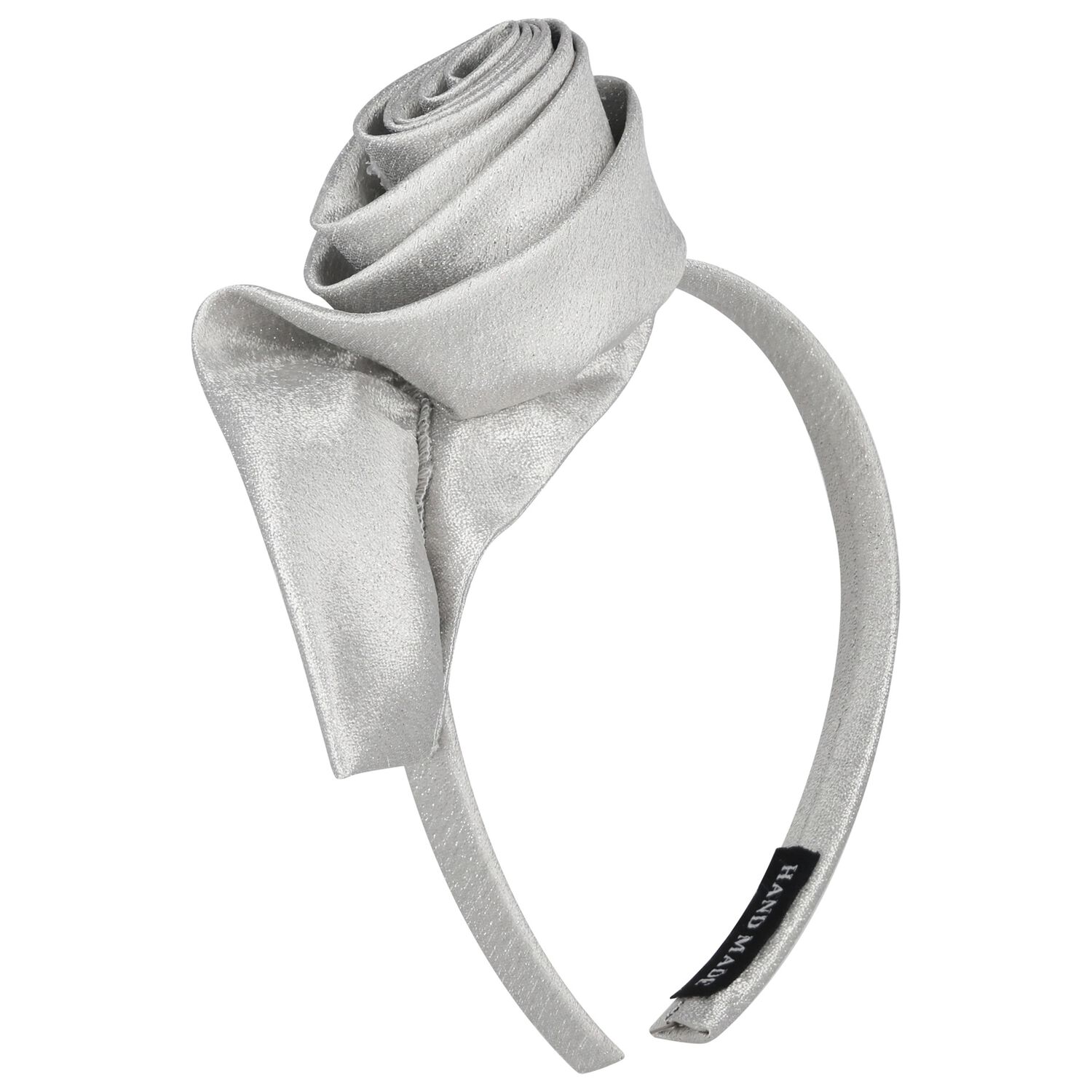 عصابه راس للبنات بتطريز زهور  باللون الفضى , 1, hi-res image number null