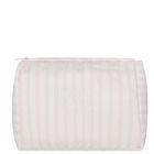 Baby Girls White & Pink Striped Wash Bag, 3, hi-res