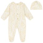 Ivory & Beige Barocco Babygrow Gift Set, 1, hi-res
