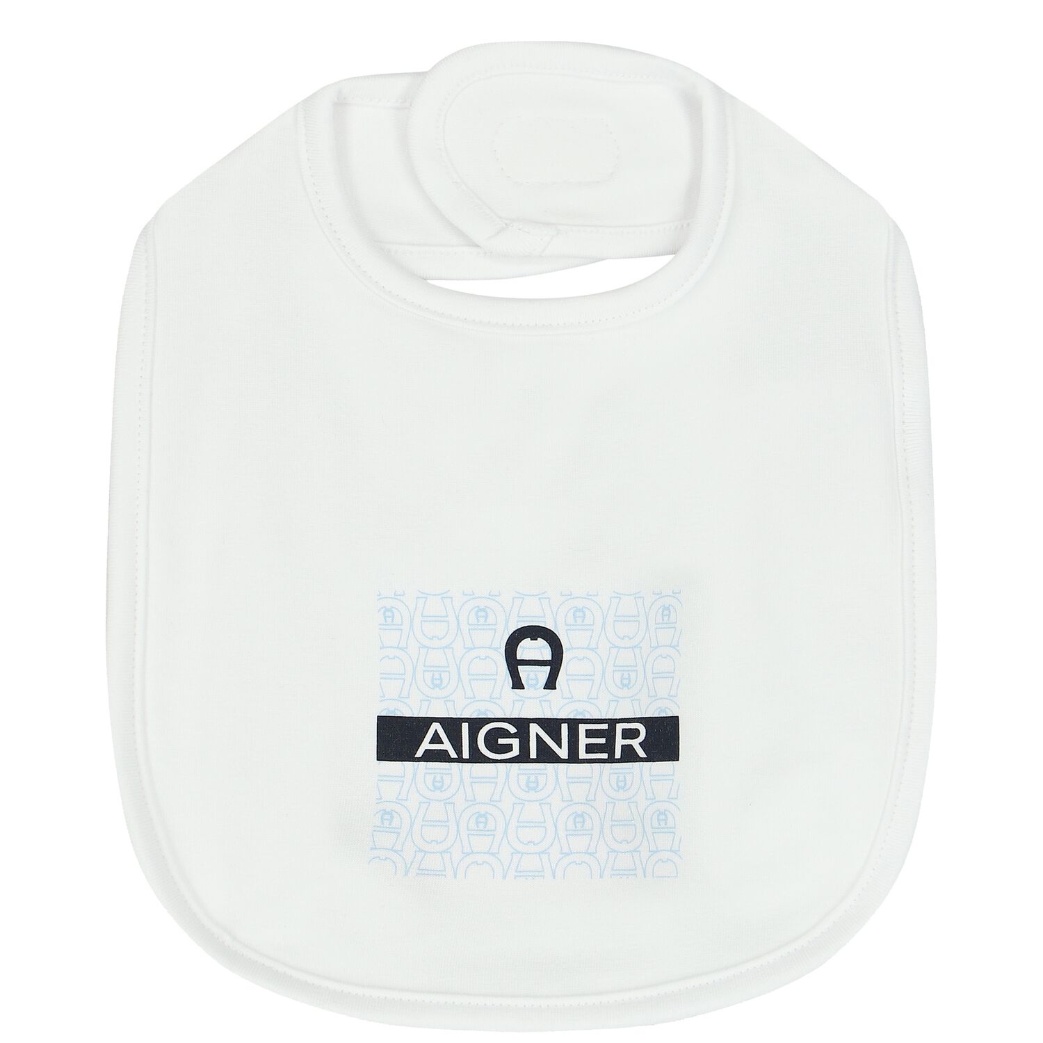 Baby Boys White Logo Bib, 3, hi-res