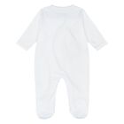 Baby Boys White & Blue Bunny Babygrow, 1, hi-res