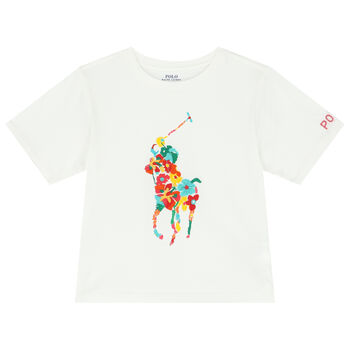 Girls White Logo T-Shirt