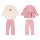 Baby Girls Pink & Ivory Leggings Set ( 2-Pack ), 1, hi-res