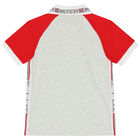 Boys Grey Logo Polo Shirt, 1, hi-res