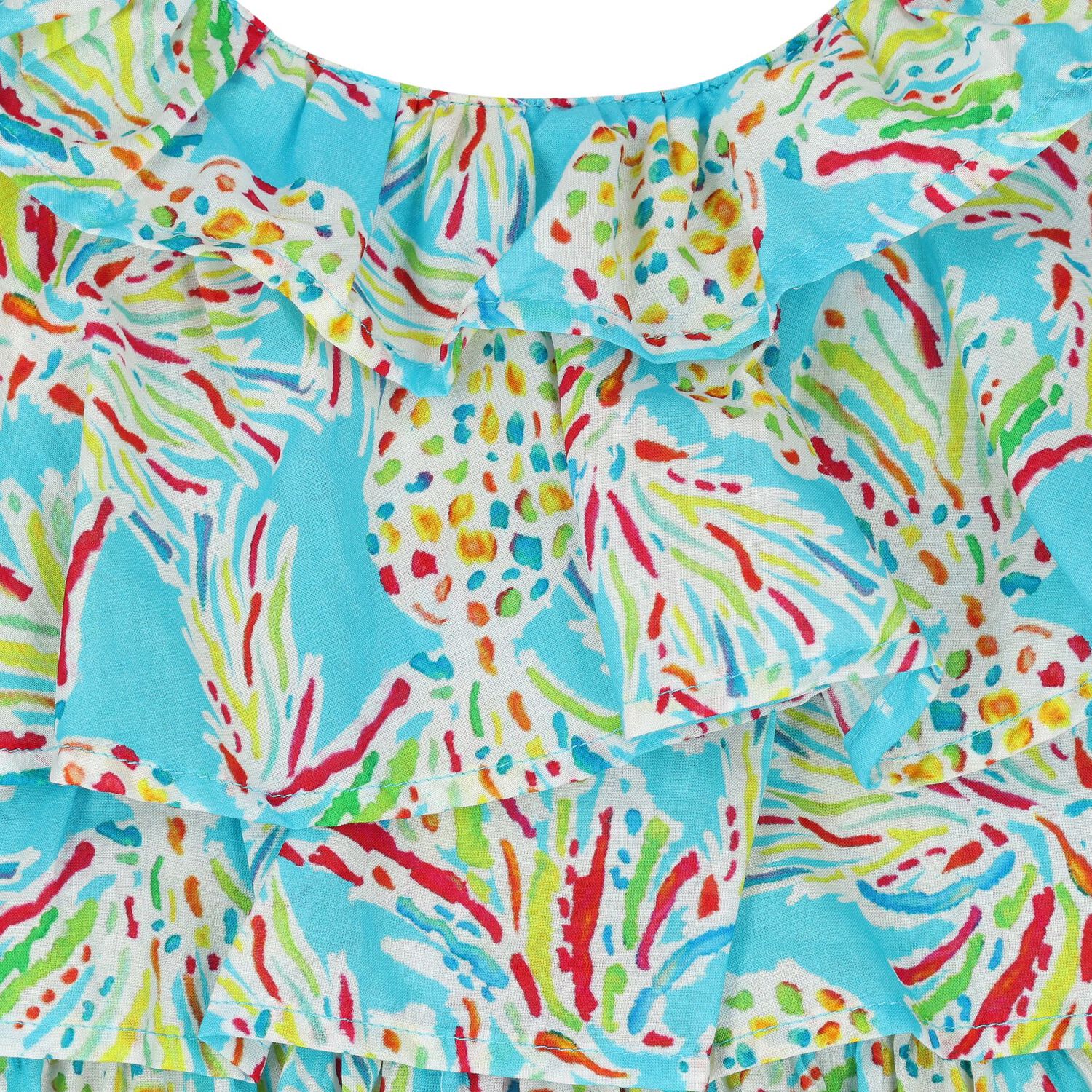 Girls Blue Pineapple Dress, 1, hi-res image number null