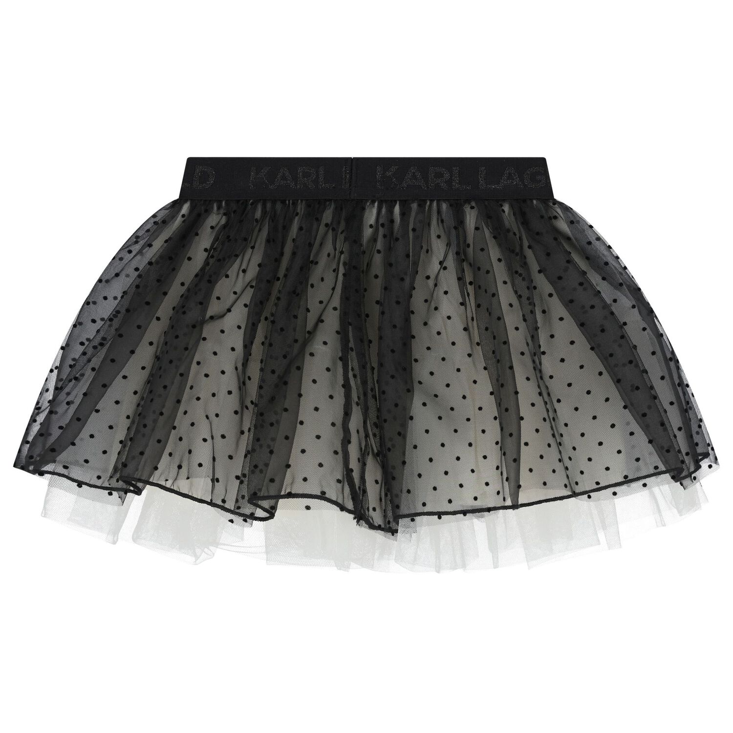 Younger Girls Ivory & Black Logo Skirt Set, 1, hi-res image number null